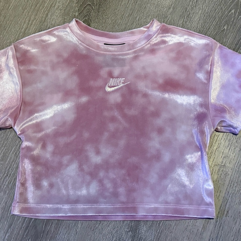 Nike Shimmering Pink Crop Top soft girls toddler 4t